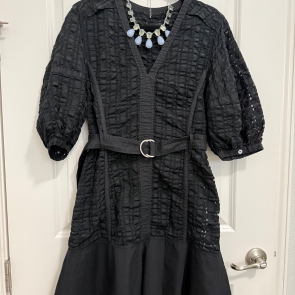 3.1 Philip Lim Taffeta Check Puff Sleeve Dress - Picture 2 of 4